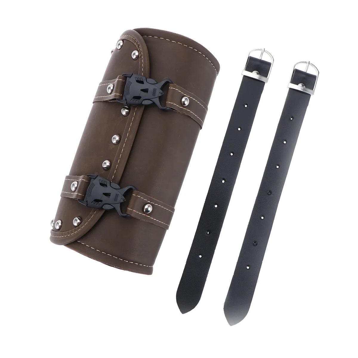 

Universal Motorcycle Saddlebag Waterproof Tool Bag Mounting Strap Round Storage Bag Green