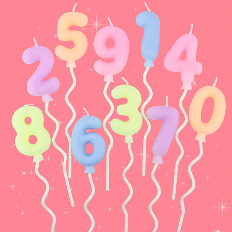 

Выпечка Мультяшные цветные шары конфеты цифры свечи украшение Свадьба Дети с днем рождения плагин наряд торт Топпер