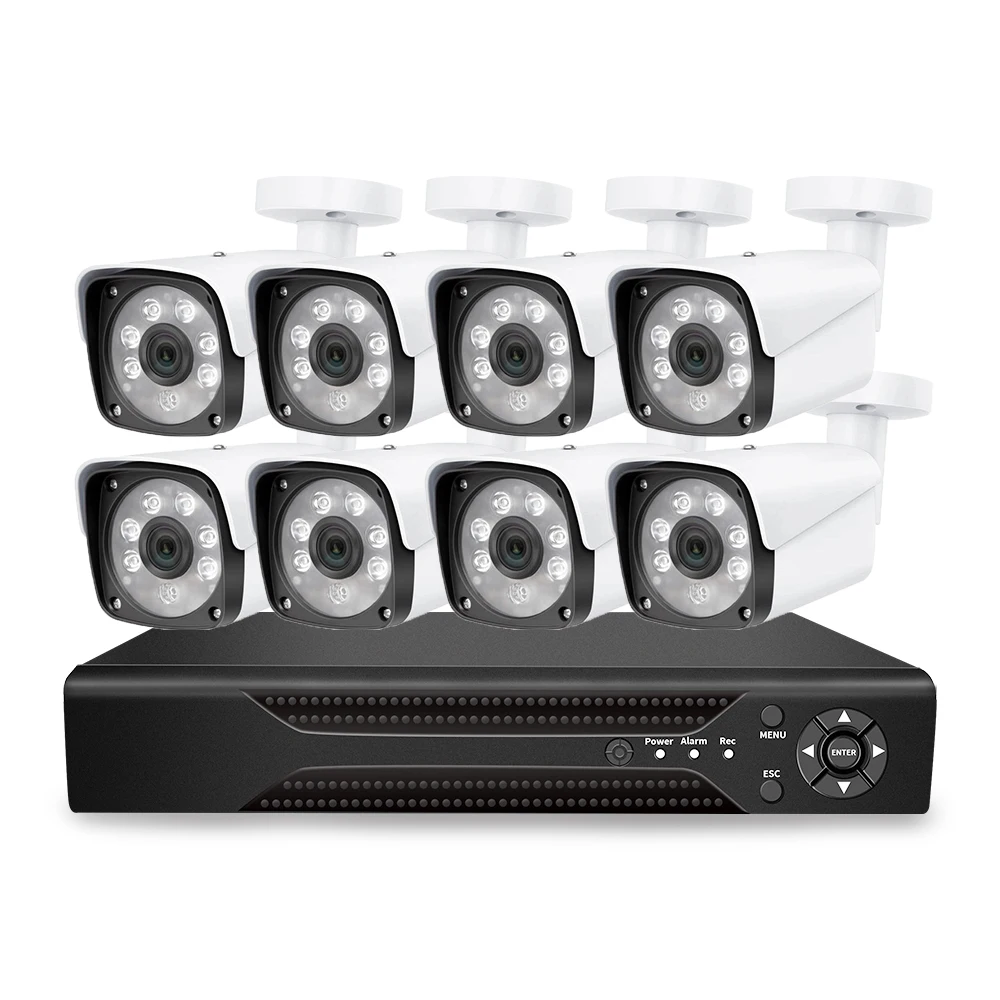 

WESECUU 2MP outdoor/Indoor security camera surveillance system 8CH 2MP XVR Kit with 3.6mm Lens