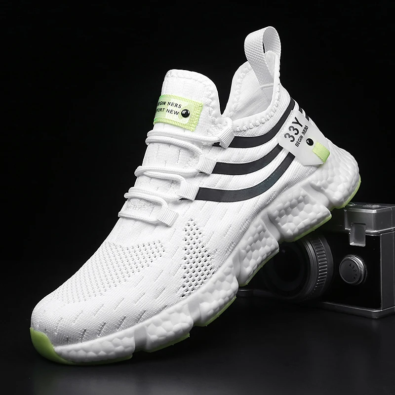 

New Casual Sports Breathable Non-slip Running Men's Casual Shoes Color Matching Light Fashion Sneakers Wholesale