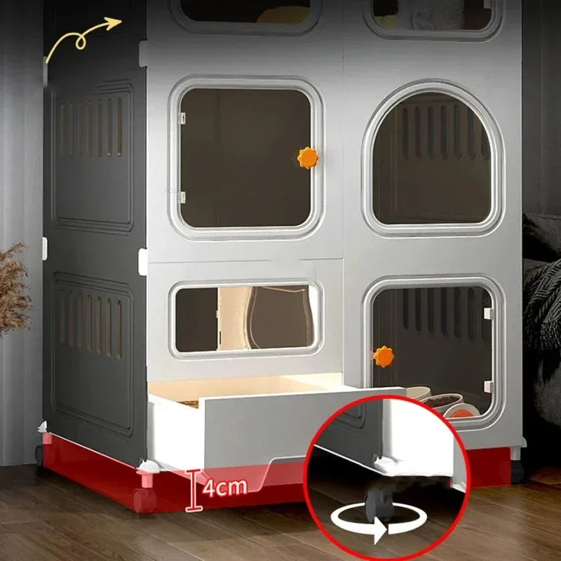 Прозрачные клетки для кошек домашняя многоэтажная кошачья вилла туалет супер