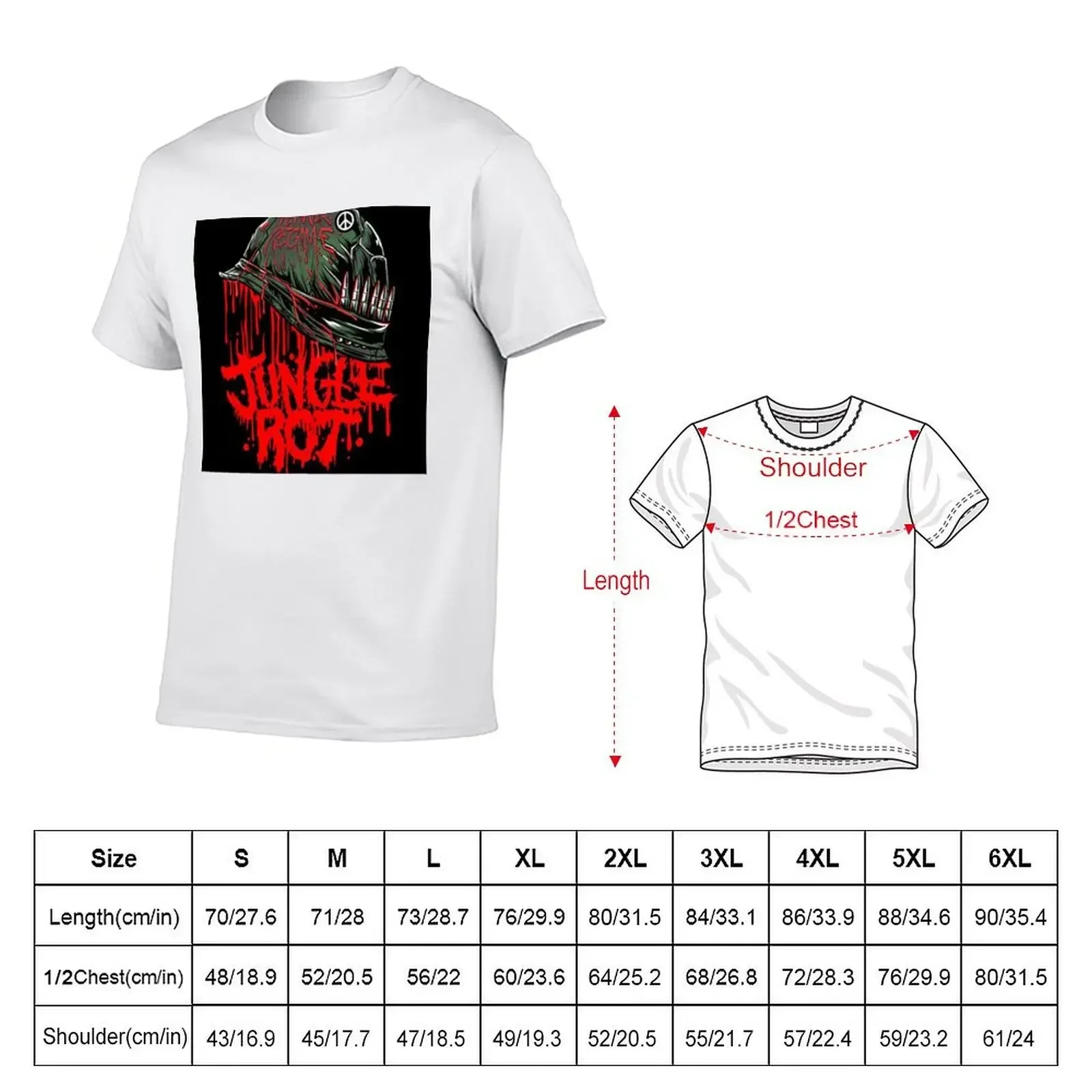 Красные футболки Jungle Rot с рисунком летние топы мужские