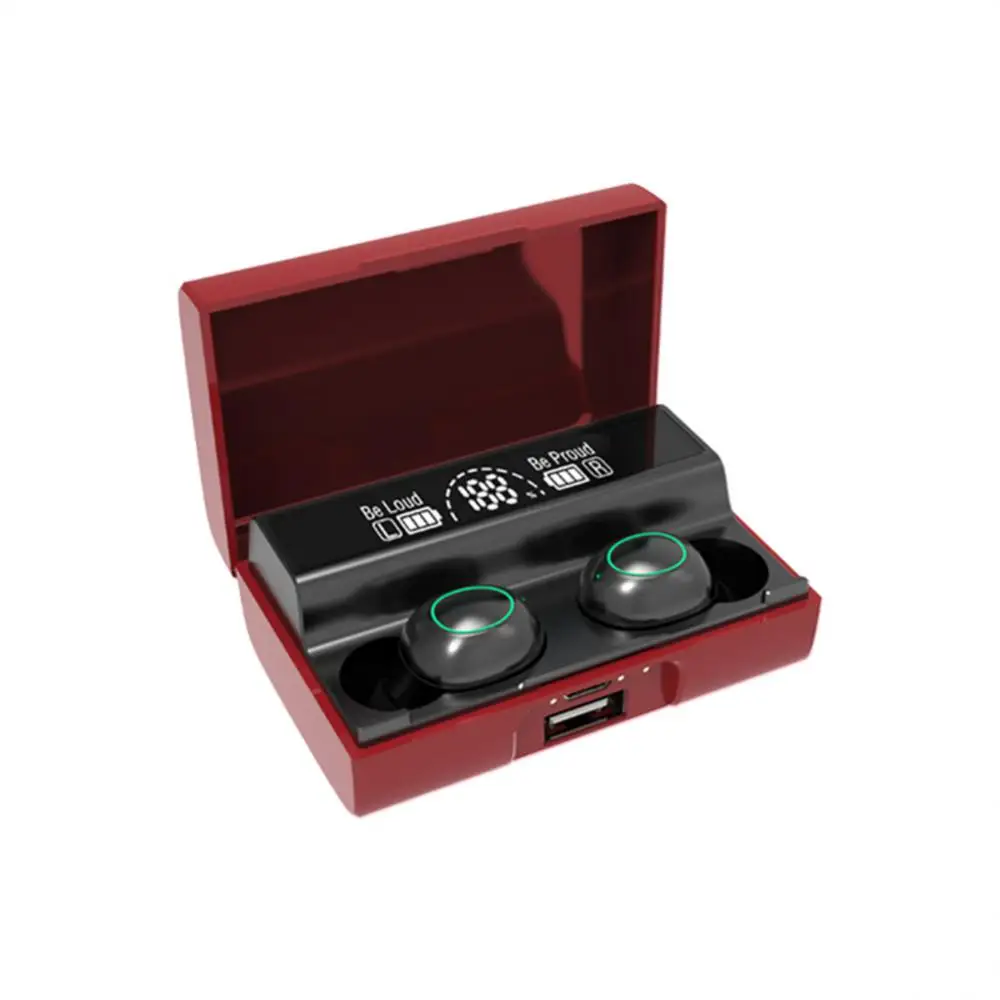 

Touch Control Sports Headset In Ear Bluetooth 5.1 Headphone Stereo Sports Charging Box Headset Headphone Earbuds With Microphone