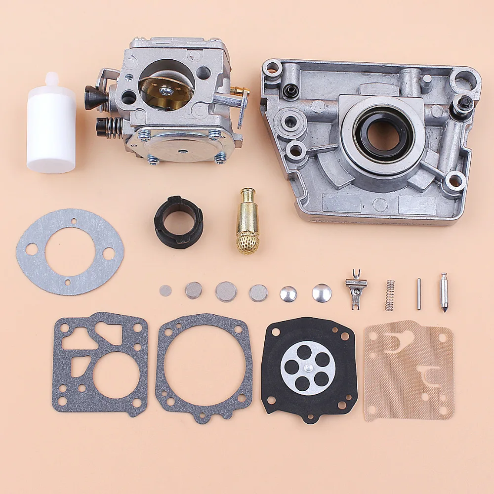 Carburetor Carb Oil Pump Worm Gear Kit Diaphragm For Husqvarna 61 266 268 272 272XP Husky Chainsaw Tillotson HS254B RK-23HS |