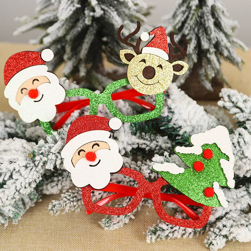 

Christmas Decorations 2022 Christmas Glasses Frame Gift Santa Snowman Glasses Christmas Xmas Decor 2022 New Year Noel Navidad