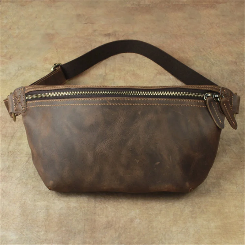 

Fanny Pack Men Waist Bag Genuine Leather Phone Belt Bag Pouch Travel Bum Hip Purse Case Chest Bagpack Male Messenger bauchtasche