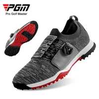 pgm new golf shoes fly fabric golf shoes rotary buckle lightweight breathable sports shoes