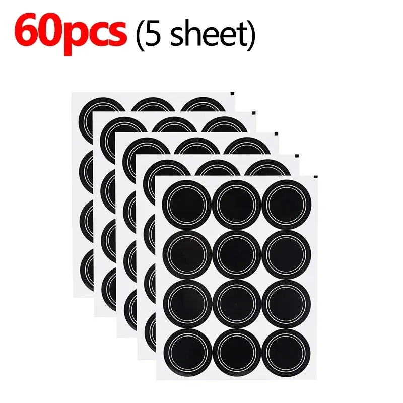 Круглые этикетки для специй из ПВХ, 60 штук