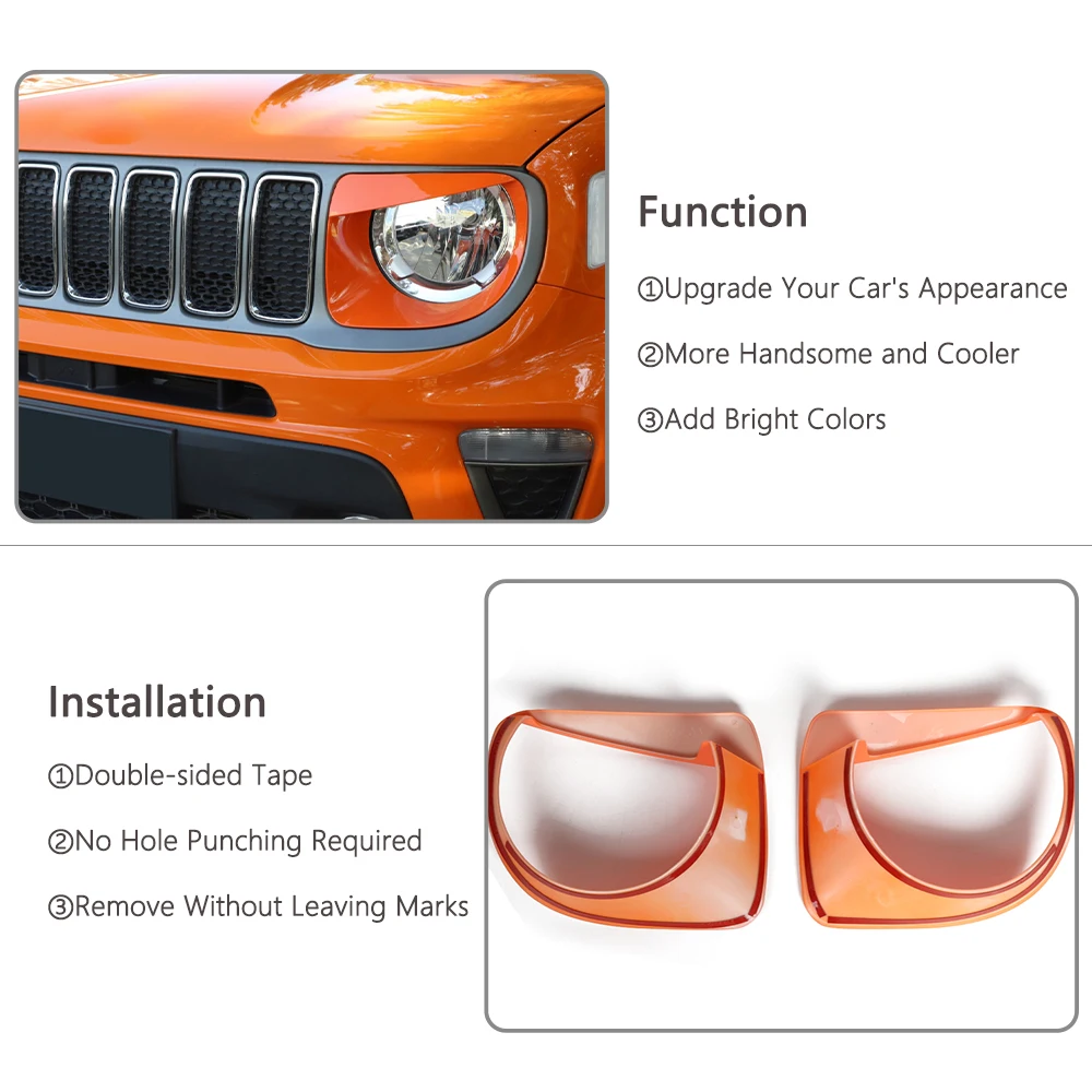 Передсветильник фара налобный фонарь декоративная накладка для Jeep Renegade 2019 2020 2021