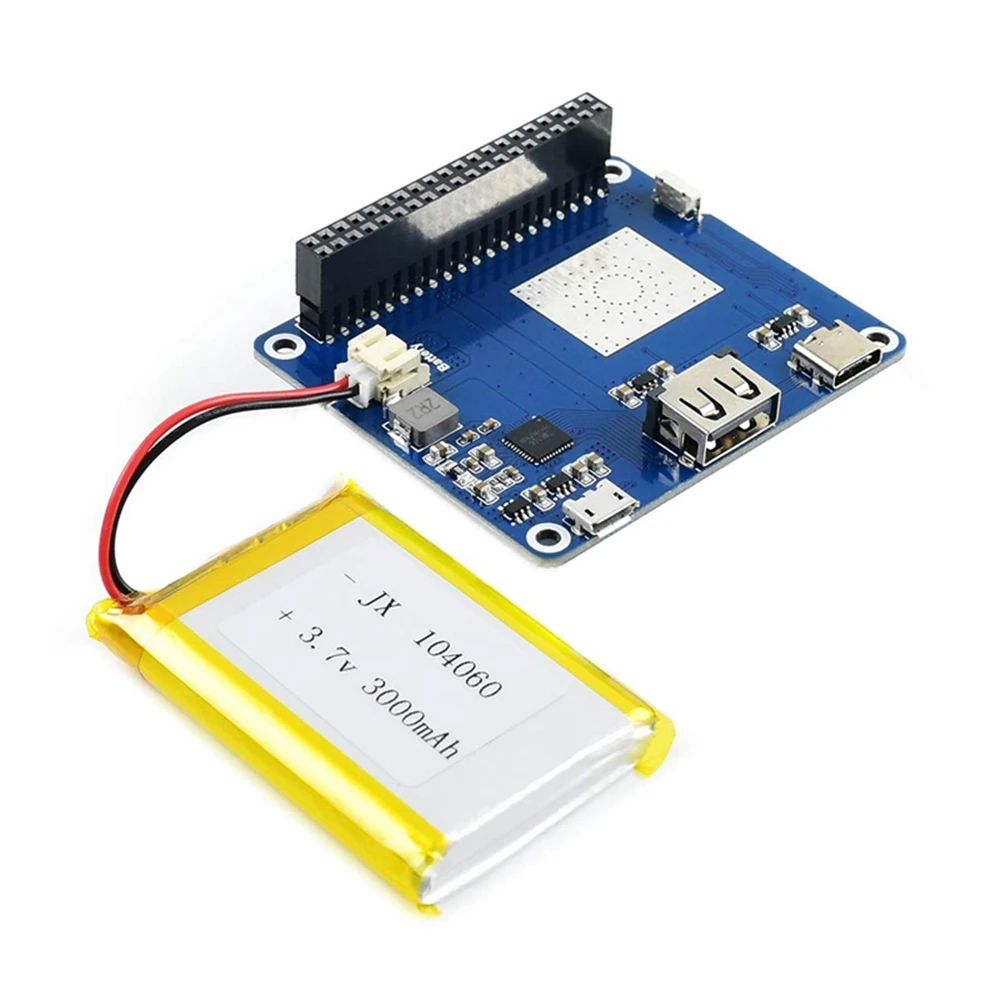 3000Mah Li-Polymer Battery HAT for Raspberry Pi Integrates SW6106 Chip |