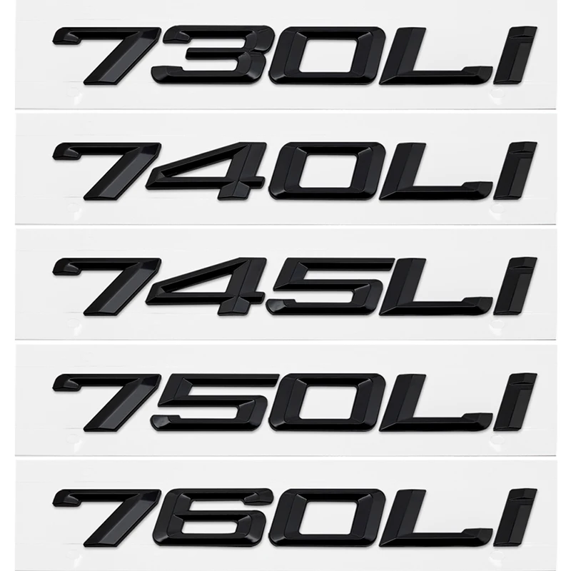 

3D ABS Car Trunk Letters Logo Decals Badge Emblem Sticker For BMW 7 Series 730Li 740Li 745Li 750Li 760Li G11 G12 E38 E65 E66 F01