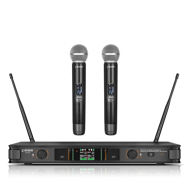 

Professional bm688 antenna diversity uhf wireless microphone wireless mic