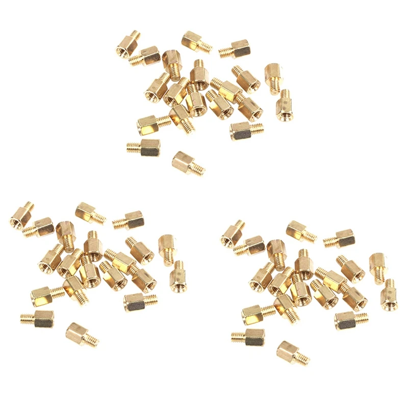 

60 шт., шестигранная латунь M3 X 5 + 4 мм