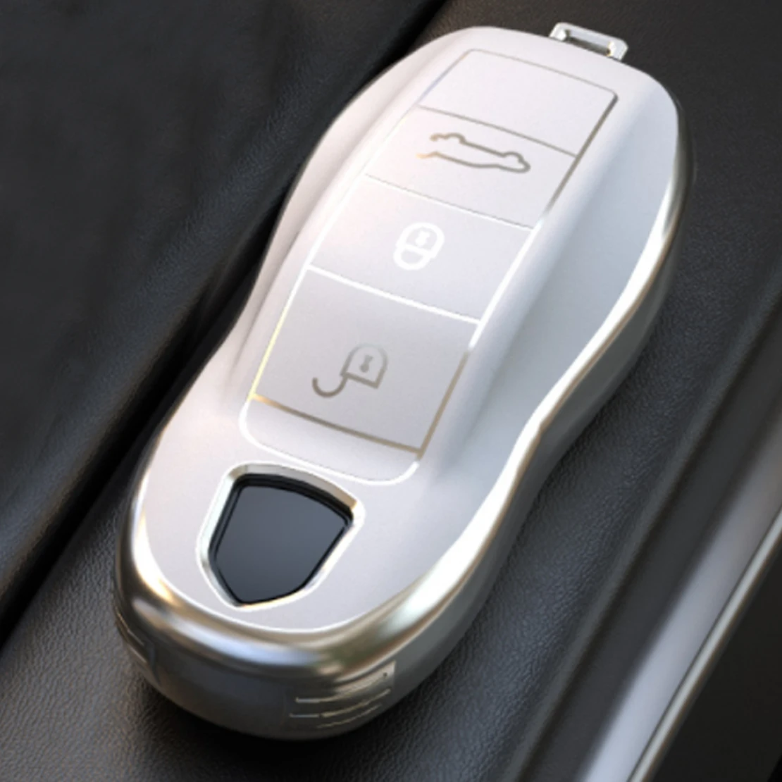 

Смарт-брелок для автомобильного ключа, чехол, отделка для Porsche 911 Macan 2014 2015 2016 2017, белый АБС-пластик