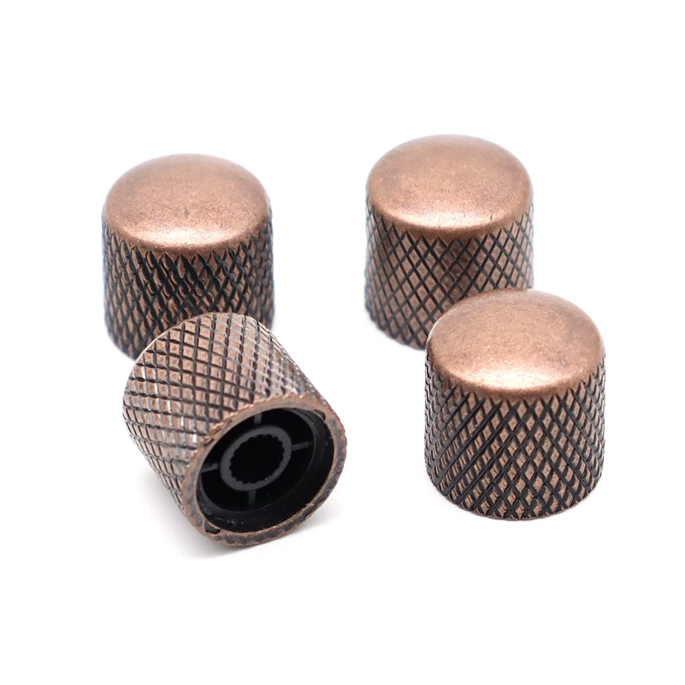 

4pcs Guitar Knobs Metal Dome 6mm Guitar Volume Tone Knobs Potentiometer Control Knobs For Electric Guitar Bass