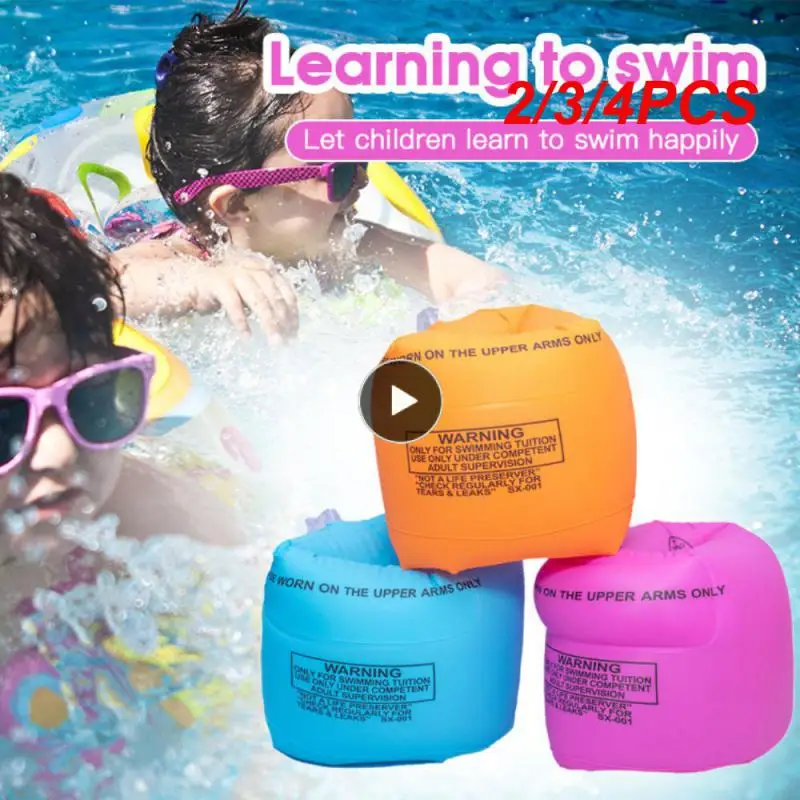 

2/3/4PCS Children Foldable Swimming Circle Drowning Prevention Swimming Arm Ring Non-toxic Swimming Safety Tool Swimming Durable