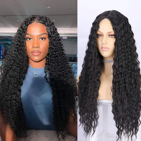 Афро кудрявые вьющиеся парики на сетке длинные волосы синтетический черный парик на сетке с глубокой частью бордовый парик высокая температура для чернокожих женщин