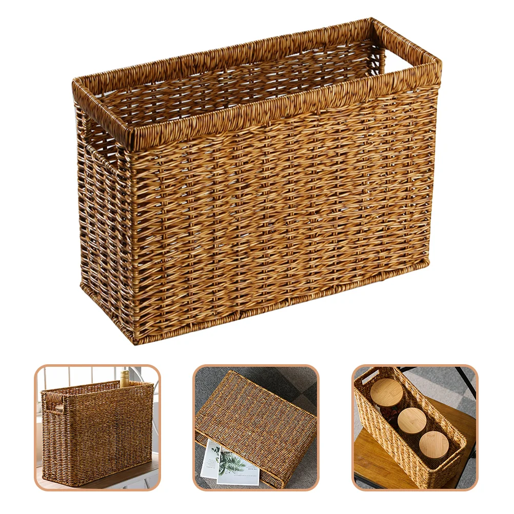 

Basket Storage Woven Rattan Box Holder Organizer Wicker Magazine Sundries Bin Baskets Muse La Jolie Hyacinth Flower Tray Makeup