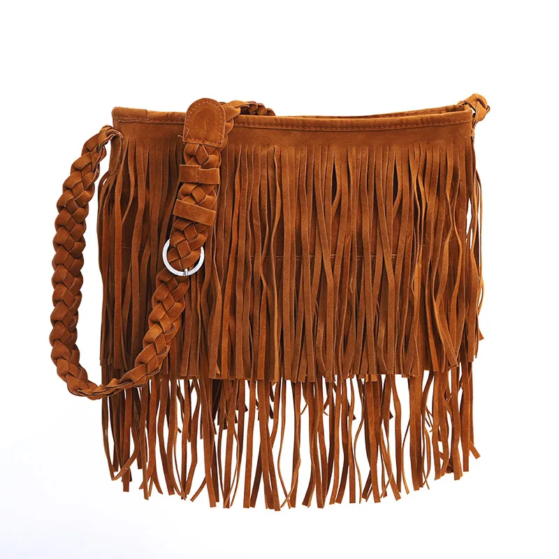 High Quality Women's Shoulder Bag Vintage Tassel Bag Luxury Designer Female Crossbody Bag Large Ladies Bag Messenger Purse