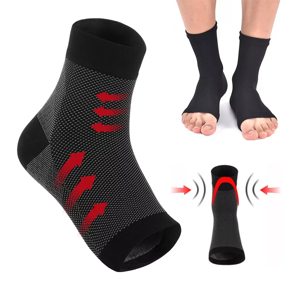 

pair Anti Fatigue Compression Sleeve Yoga Sport Protect Socks Ankle Support Sock Foot Relieve Pain Swelling Arch Heel Socks
