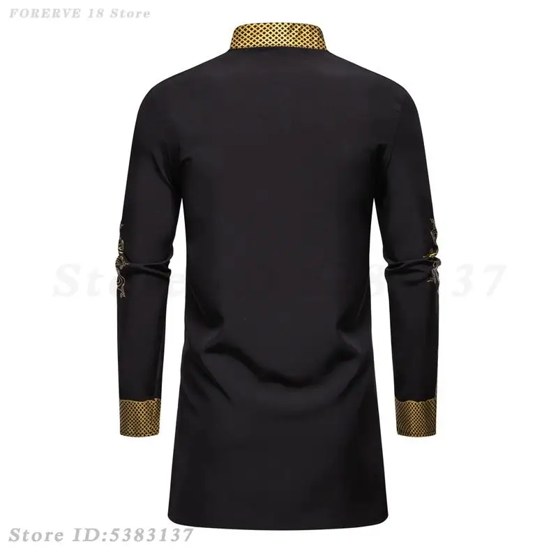 Африканская рубашка с длинными рукавами брючный костюм мусульманская одежда