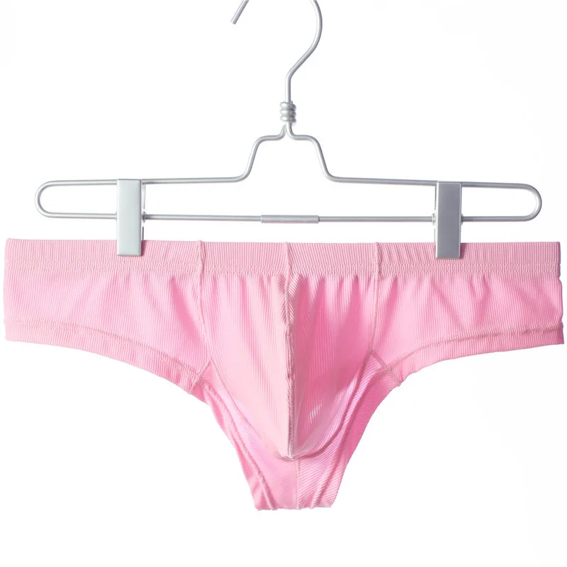 Summer Ice Silk Men's Underwear Solid Breathable Thong 3PCS