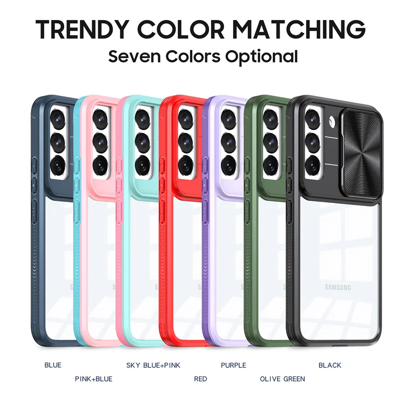 

Funda Capinha for Samsung Galaxy S23 Plus Ultra Acrylic Sliding Window Phone Case
