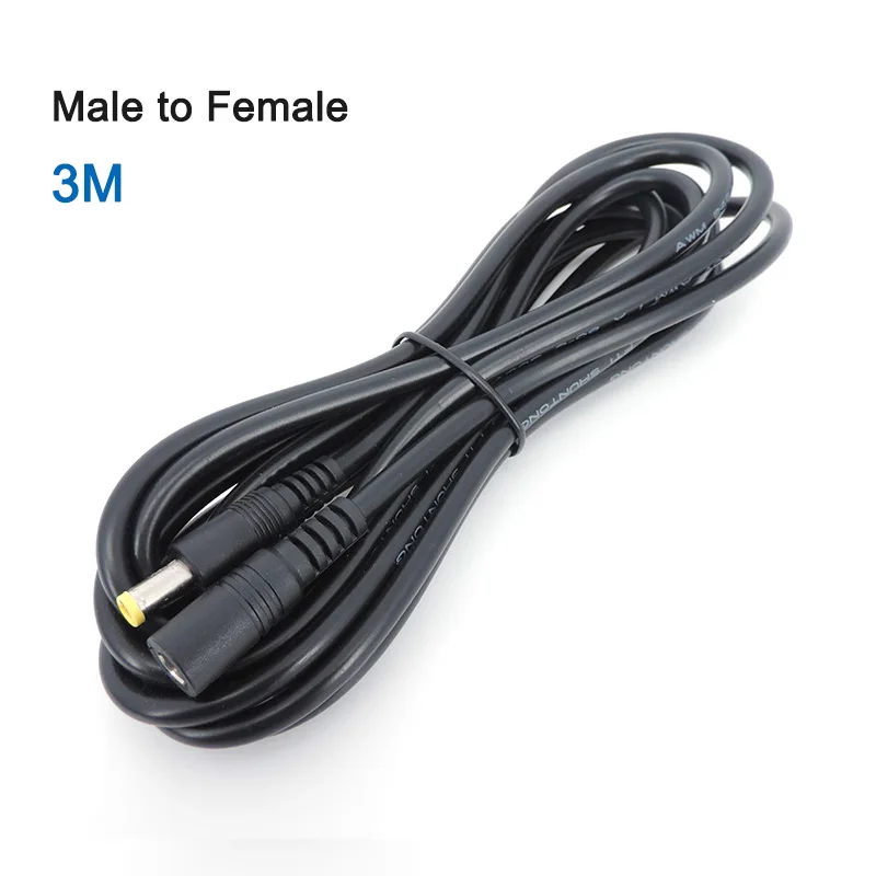 

0,5 м 1,5 м 3 метра 18awg провод постоянного тока между мужчинами и женщинами 5,5X2,5 мм разъем питания удлинительный кабель 19 В 24 В для полосовой камеры