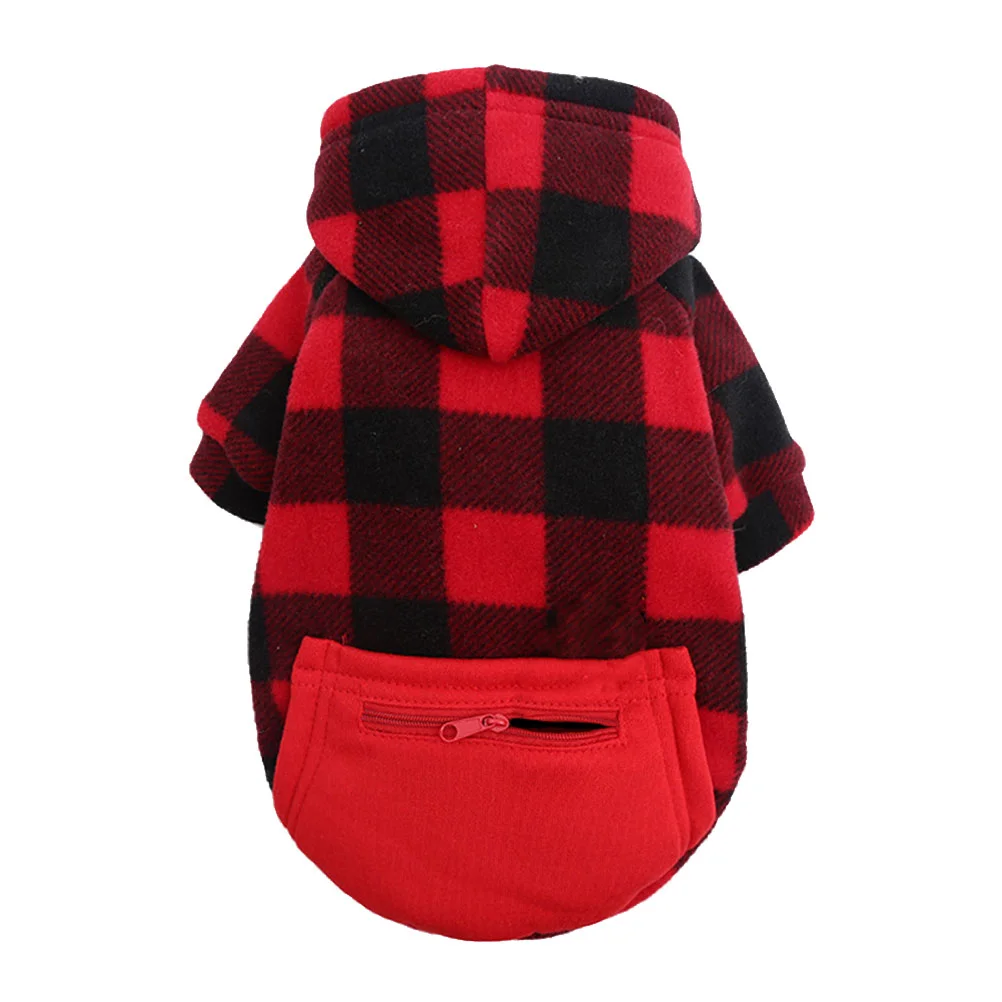 

Christmas Hoodie Breathable Apparel Outfit Winter Sweatshirt Daily Warm Outfit Plaid Hoodie