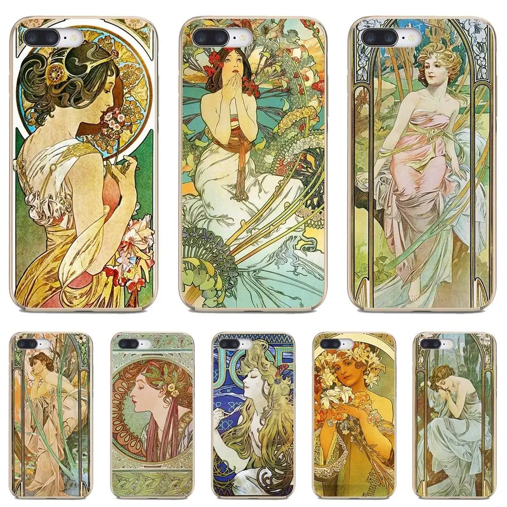 For Xiaomi Pocophone iPod Touch 6 5 F1 For Samsung Galaxy Grand Core Prime Silicone Phone Housing art-poster-ALPHONSE-MUCHA
