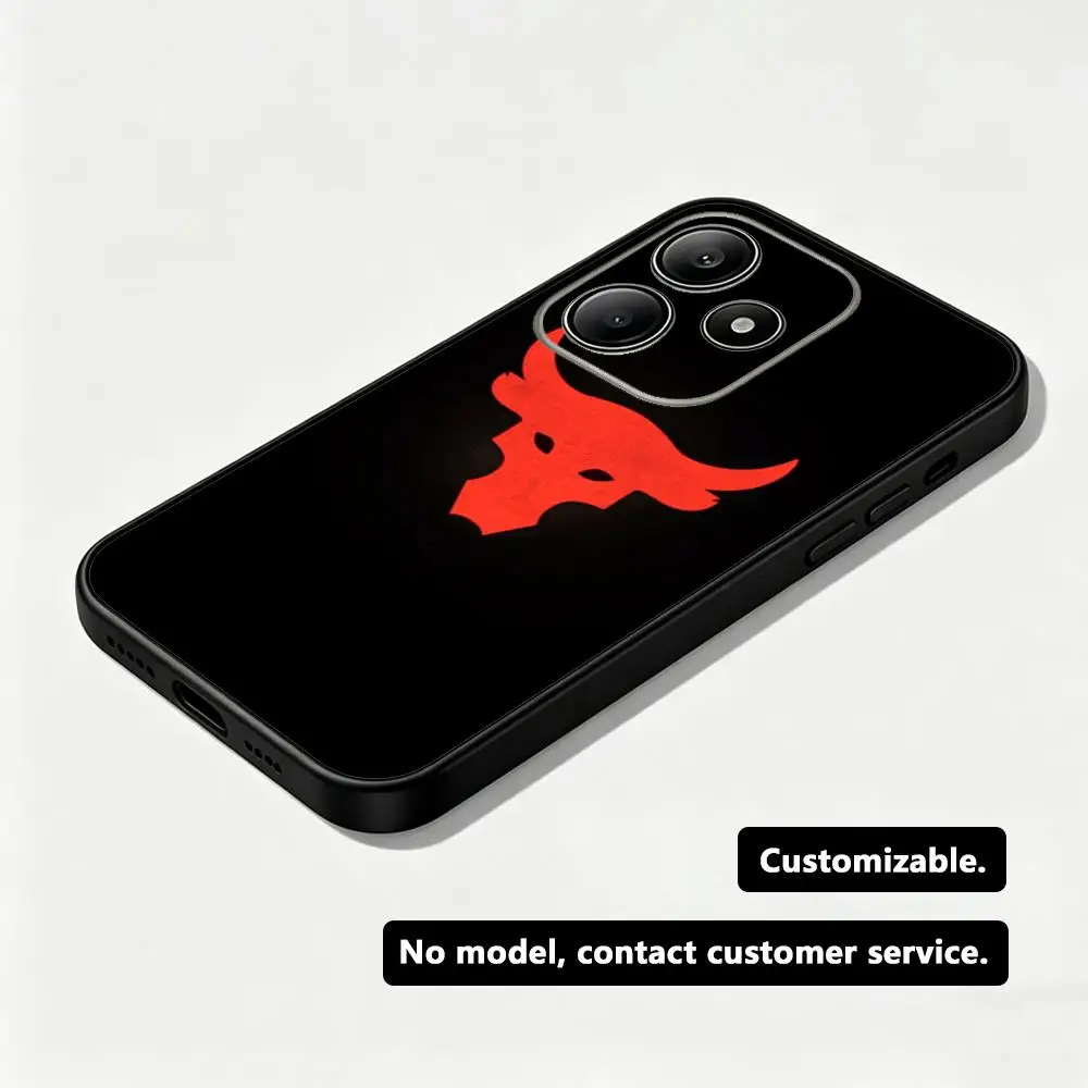 Фото Чехол для телефона Project Rock для Xiaomi Redmi17 14C 13C 12C Note 15 14 13 12 Pro Plus S, мягкий черный чехол для телефона. №5