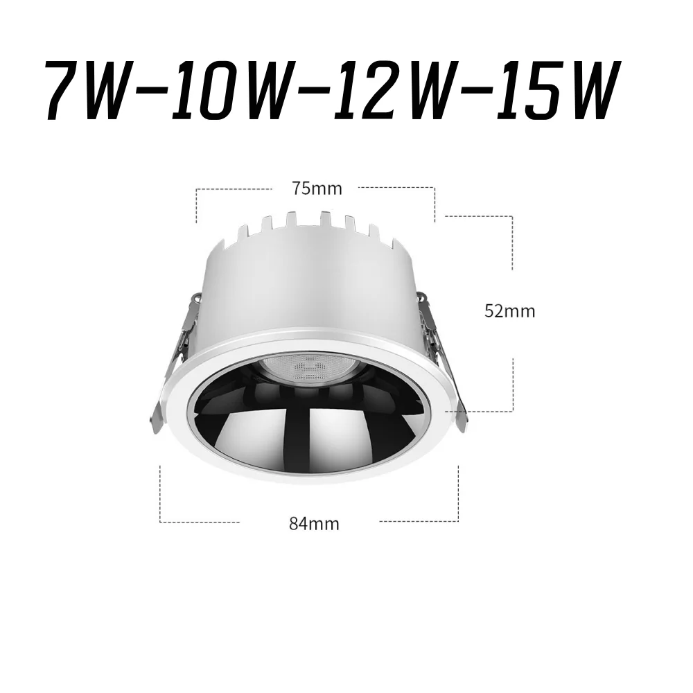 Встраиваемый потолочный светильник с антибликовым покрытием COB 18 Вт 24