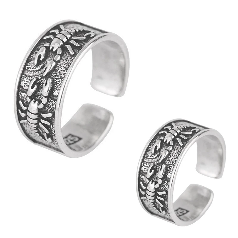 

New Retro Scorpion Ring Movable Personality Punk Hip-Hop Opening Men Ring Unpack The Anti-anxiety Ring Men and Women With Money