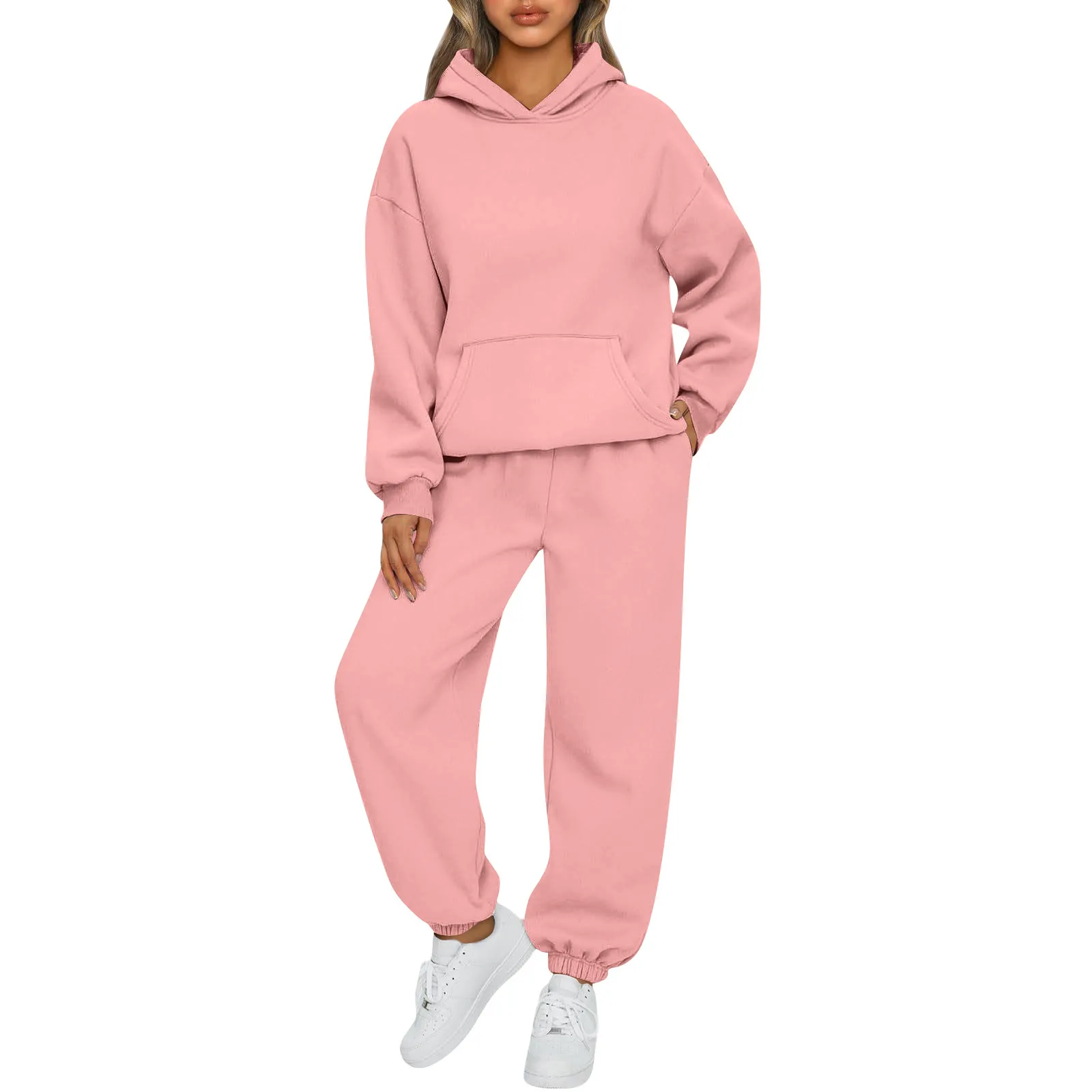 

Women Tracksuit Set Hoodie Sweatshirt And Sweatpants Suit Casual Outfit Female 2 Pieces Set chandals mujer conjunto femenino