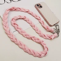 phone shell patch universal anti lost lanyard mobile phone lanyard crossbody long braided lanyard strong and durable with mobile