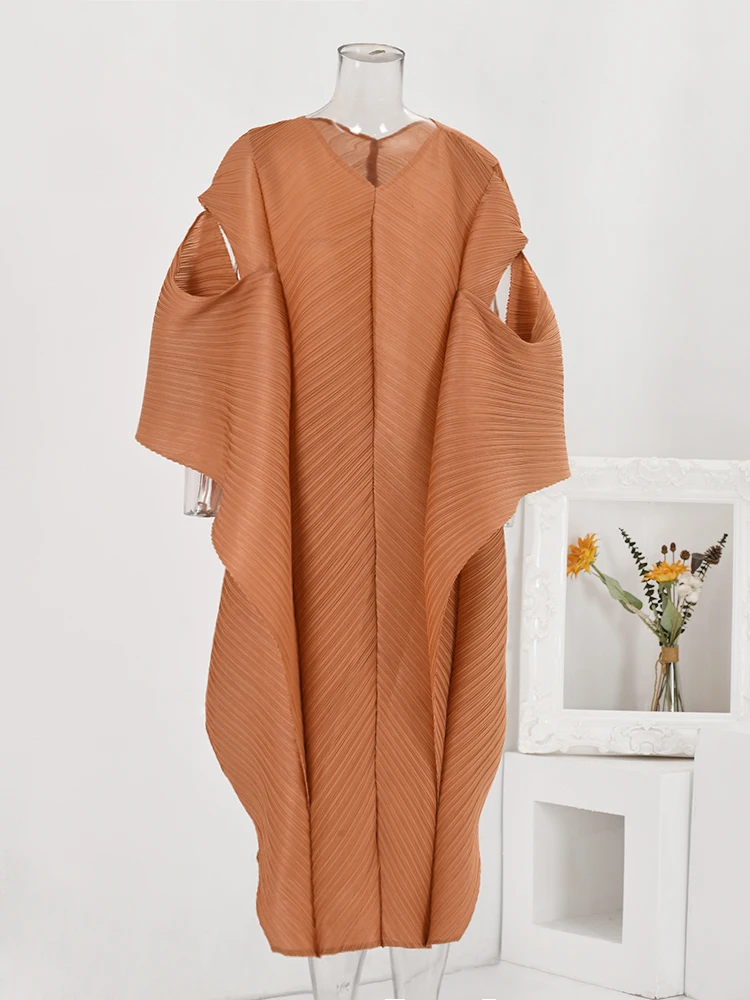 Дизайнерское плиссированное платье LANMREM женские свободные длинные платья с