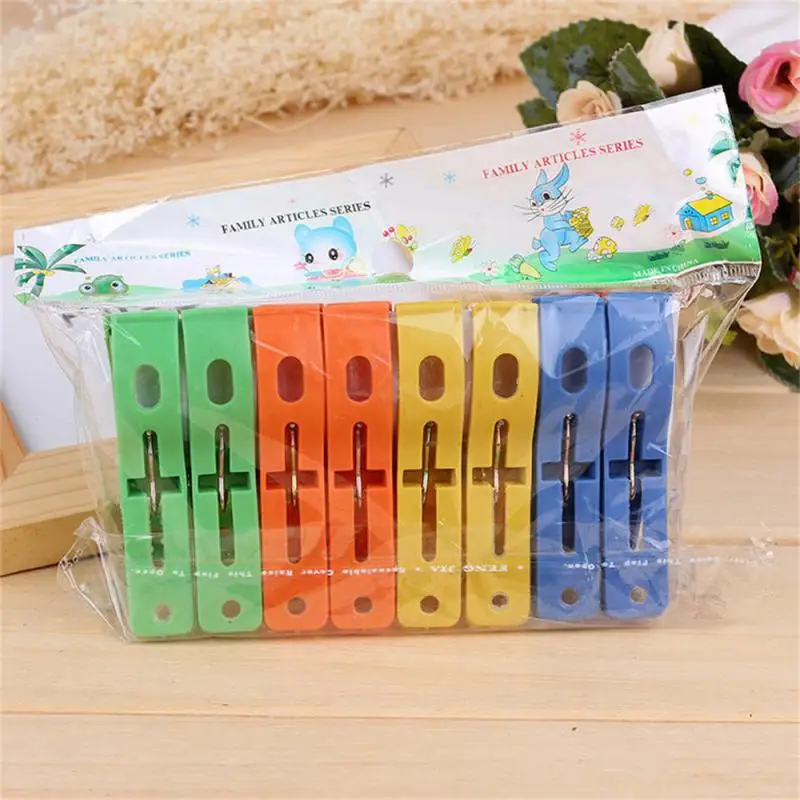 

Non-toxic Hanger Clips Environmentally Friendly 8pcs Plastic Laundry Clip Sturdy Firm Odorless Clamp Holder Household Gadgets