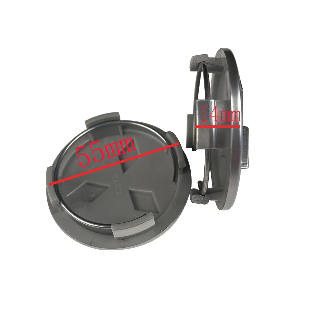 4 шт. Центральная крышка автомобильного колеса 4252A060 Lancer Pajero Outlander EX ASX od60 мм id55 мм, серый для Mitsubishi