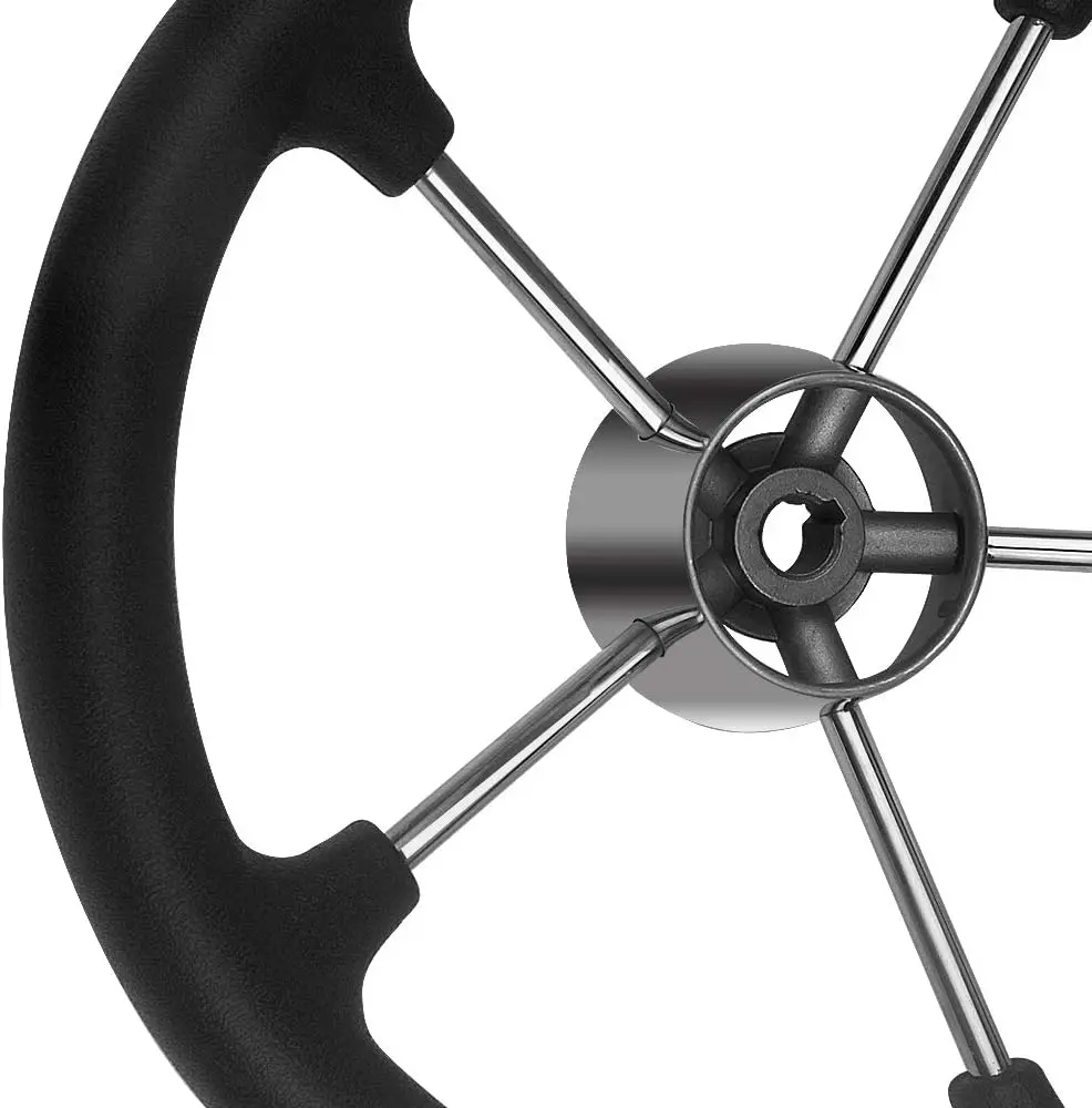 Рулевое колесо для лодки из нержавеющей стали с 5 спицами черной пены - купить по