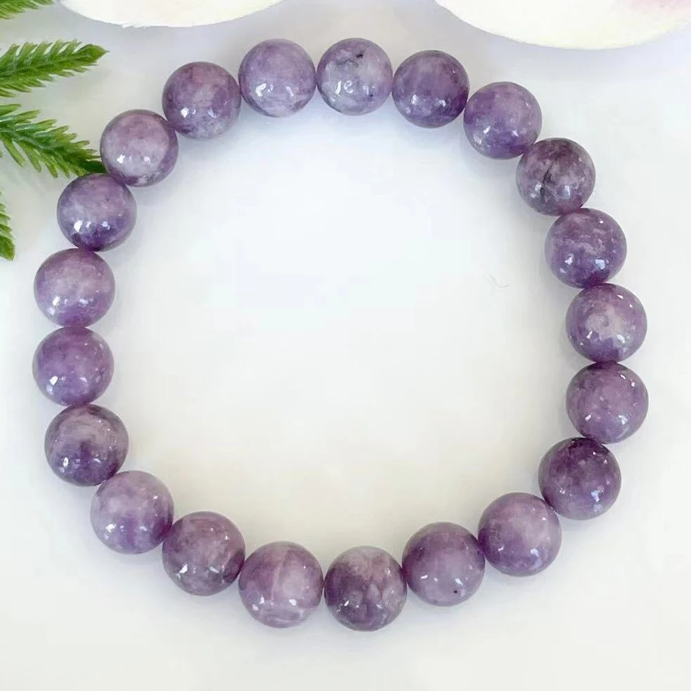 Ruberthen 8 мм AA класс фиолетовый лепидолит женский браслет Исцеляющие кристаллы