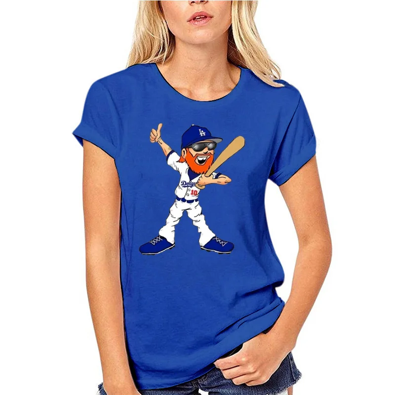 

Justin Turner La Dodgers World Series Mvp Cartoon Beard Baseball Fan T ShirtHiHop Short T Shirt 2021 New Brand