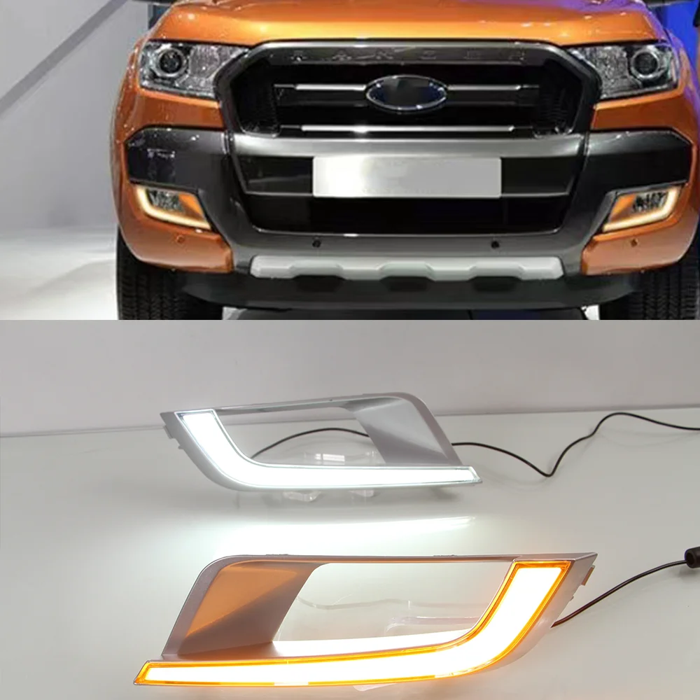 

Auto Daytime Running Light LED DRL Front Foglight Head Fog Lamp Body Kit Upgrade Accessories For Ford Ranger 2015-2016