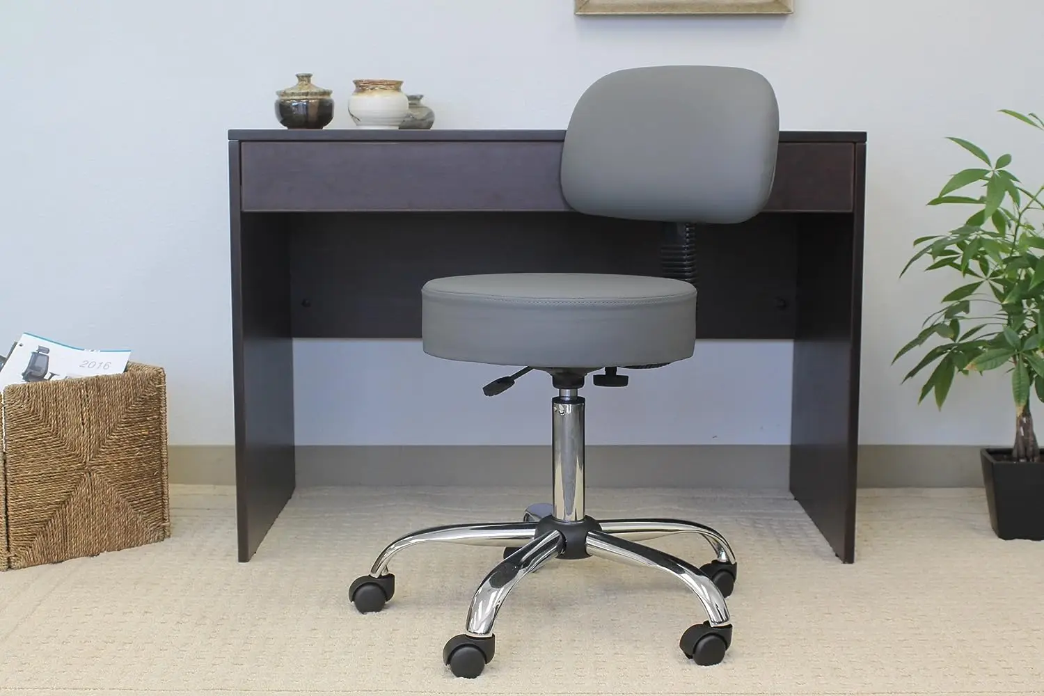 

Хорошо медицинский Профессиональный Регулируемый чертежный стул с обратной стороной, серый