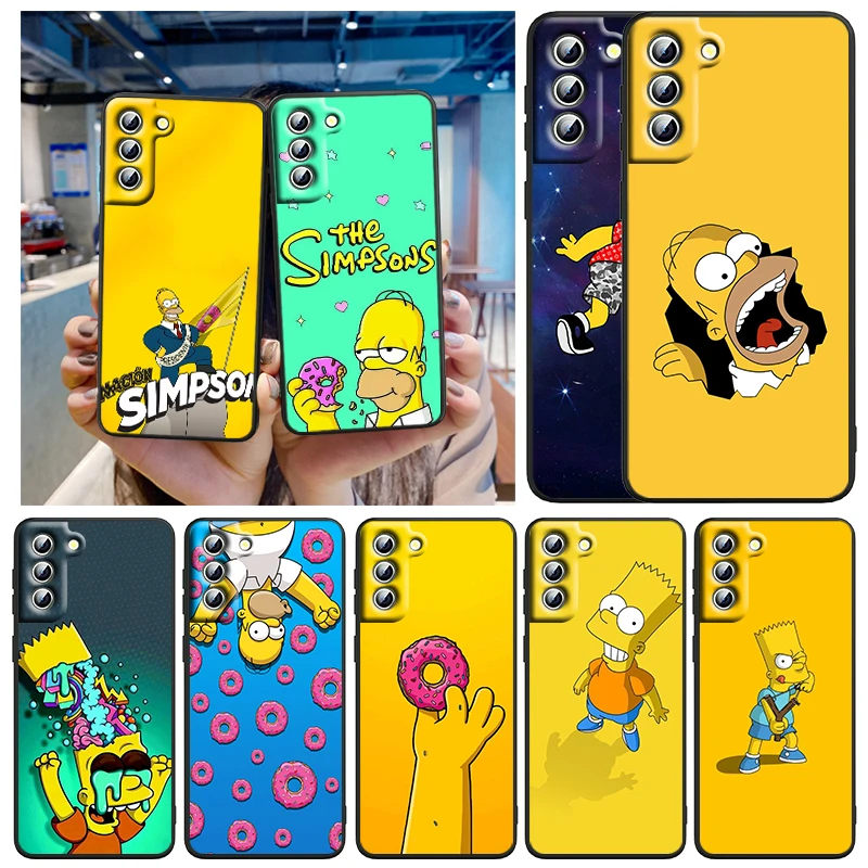 

Popular The Simpsons For Samsung Galaxy S22 S21 S20 FE Ultra Pro Lite S10 5G S10E S9 S8 Plus Black Soft Silicone Capa Phone Case