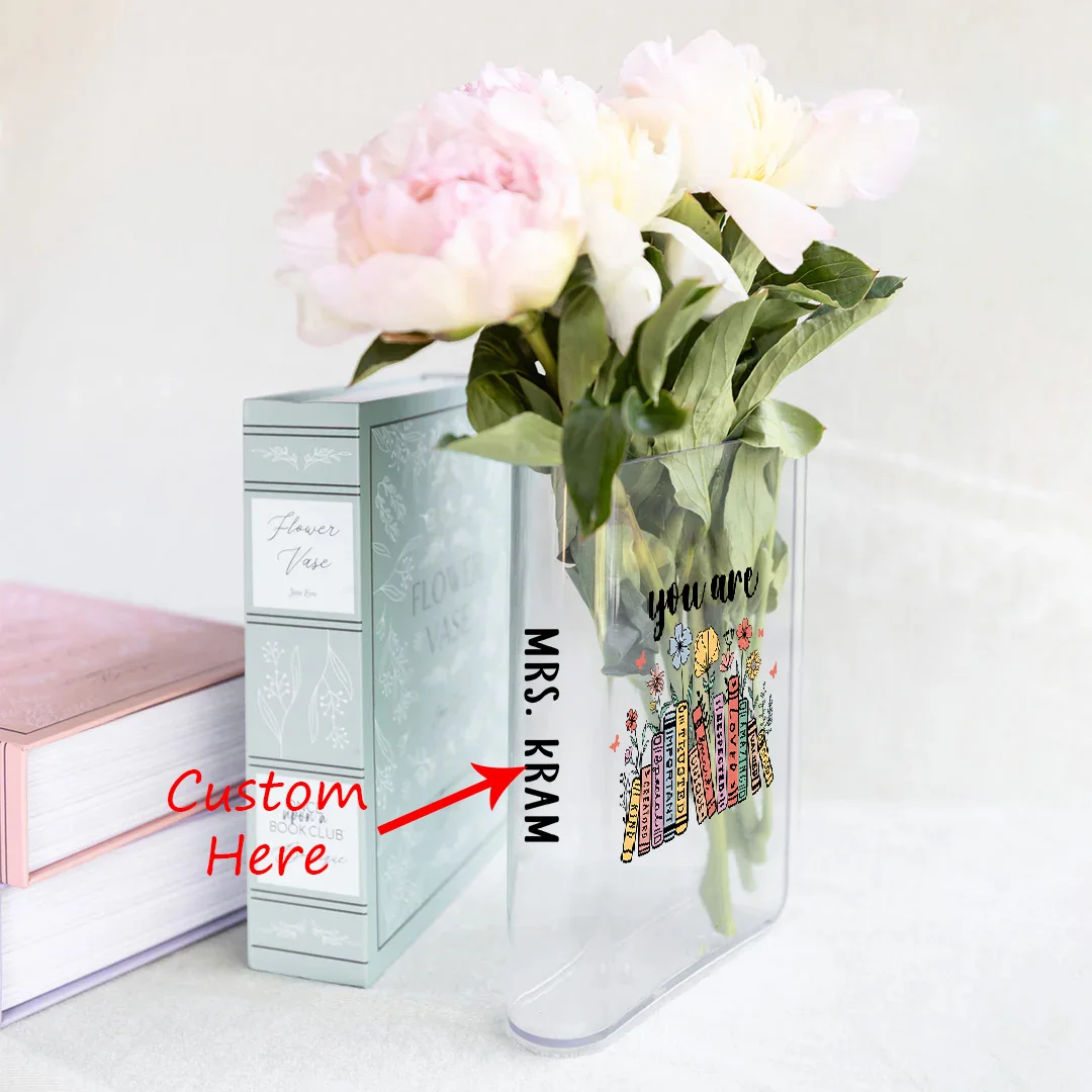 Книжная ваза для цветов прозрачная акриловая современные прозрачные