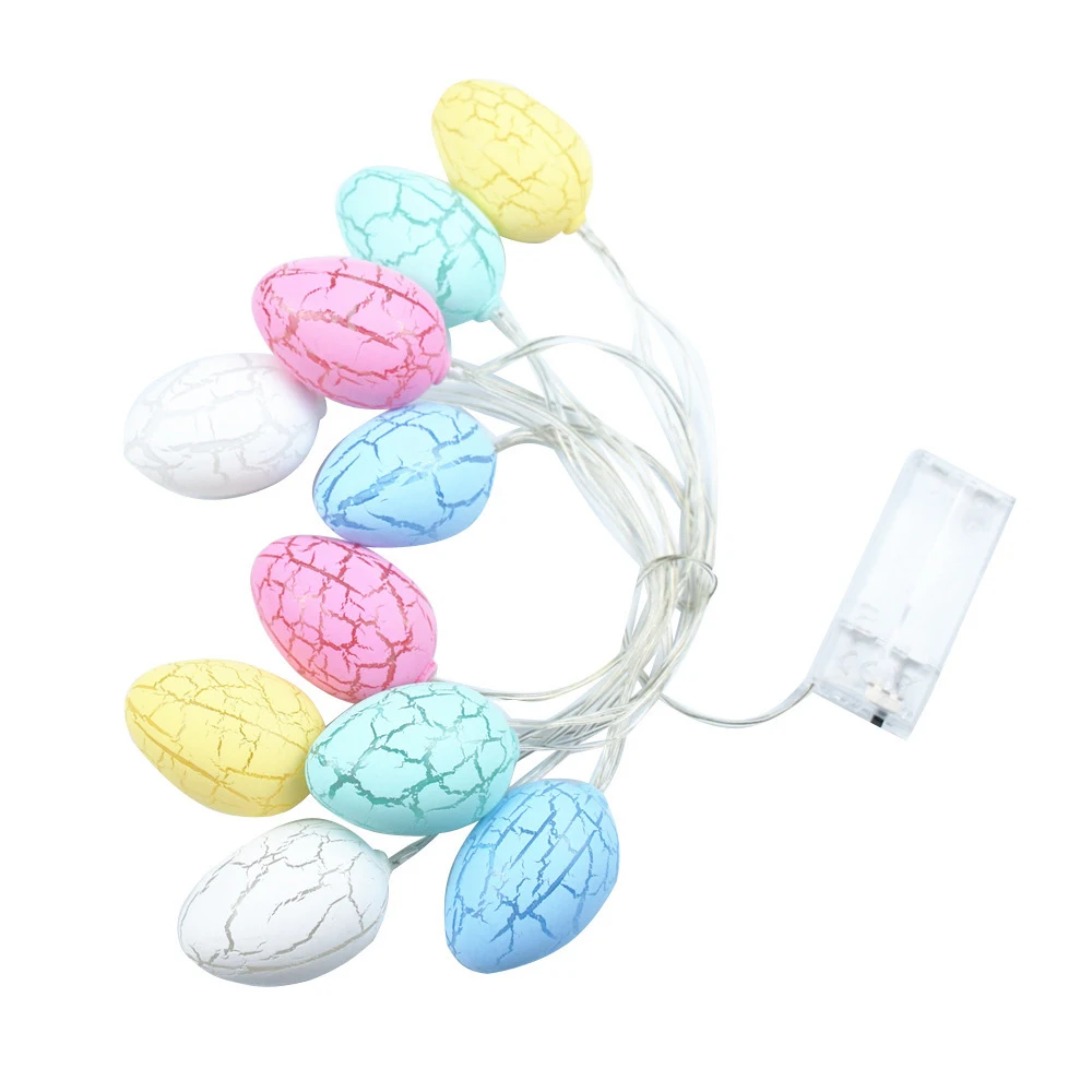 

2m Easter Led Cracked Colorful Eggs Shape Light String Usb Battery Power Supply Happy Easter Day Decor For Home 2022 Party New