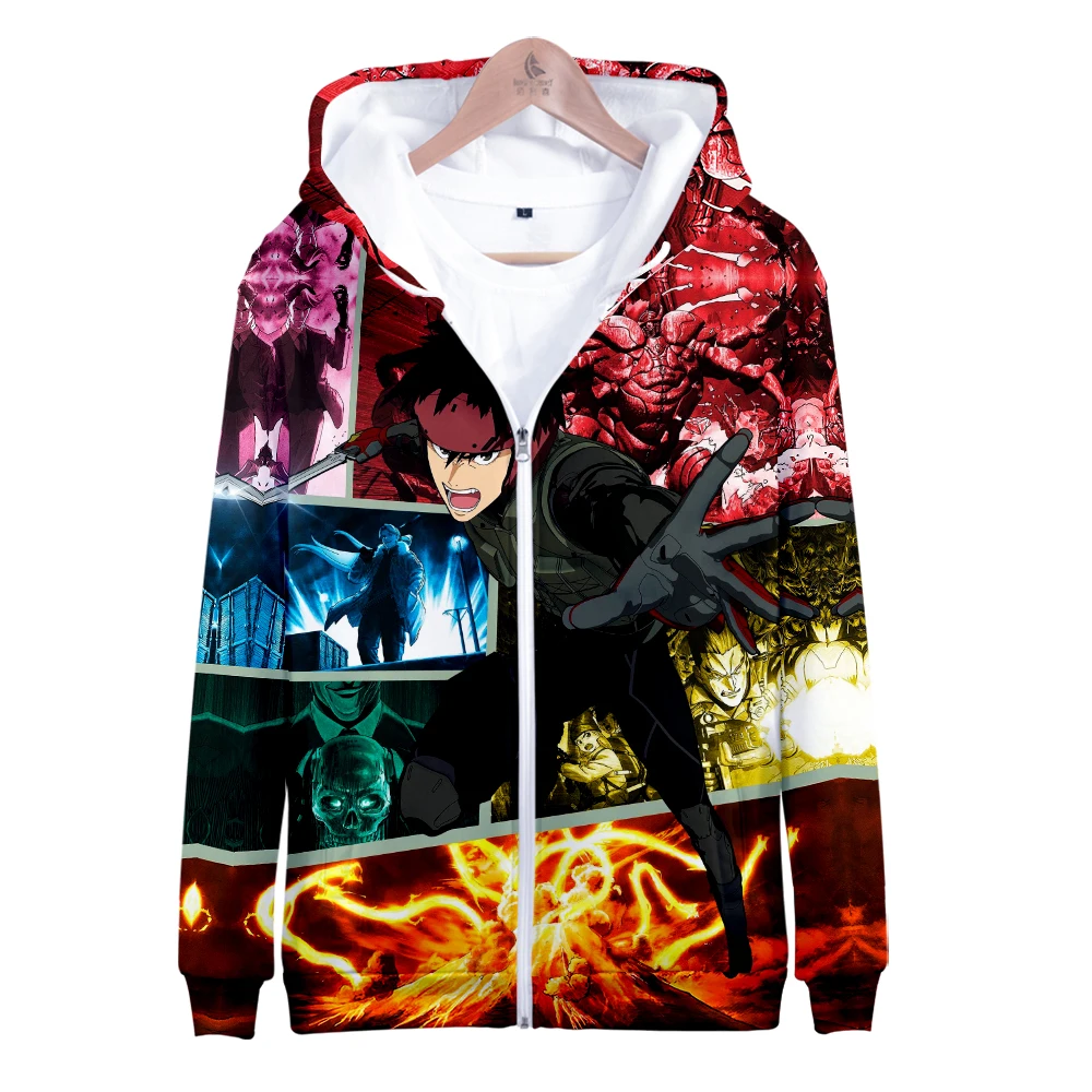 

Свитшот Spriggan на молнии для мужчин и женщин, худи с длинным рукавом в стиле манга, уличная одежда в стиле Харадзюку, 2022, Повседневная стильная ...