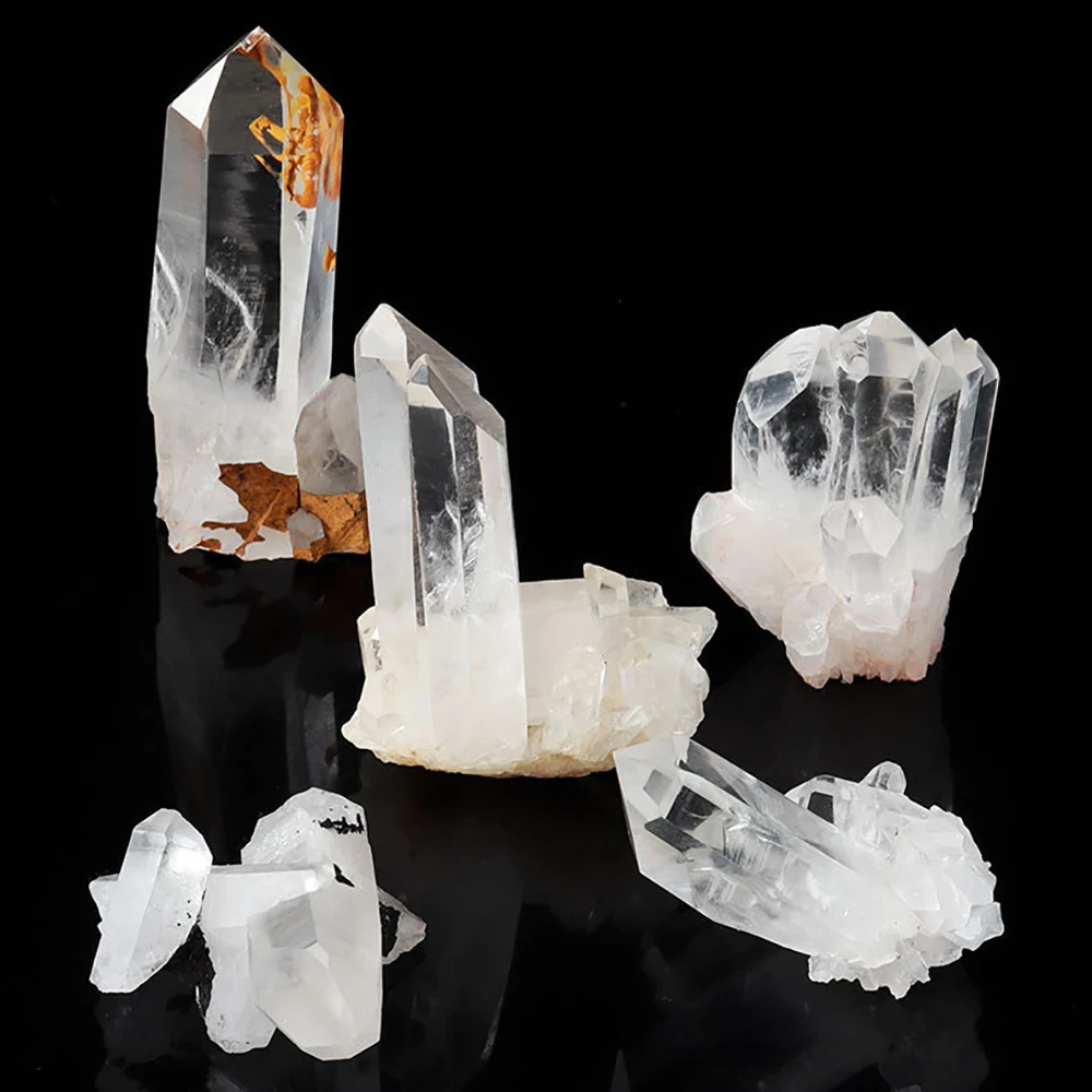 

New Natural Stone White Crystal Cluster Ore Specimens Irregular Shape Energy Stone Degaussing Home Crafts Decorative Ornaments