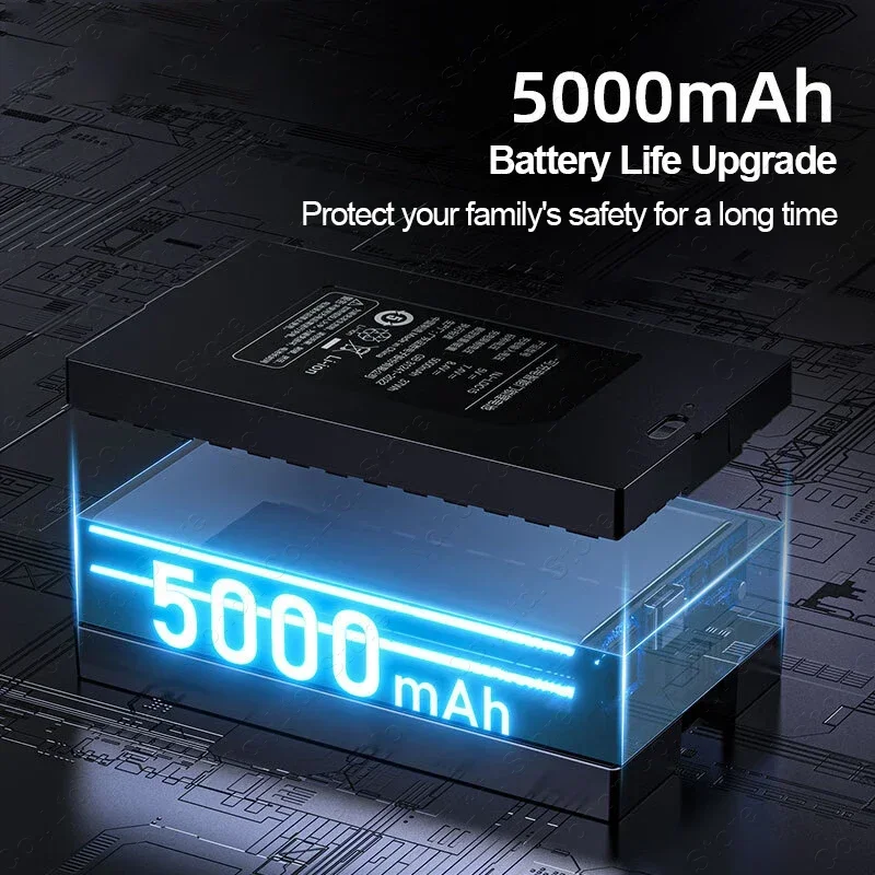 NOHON 5000 мАч аккумулятор большой емкости для блокировки отпечатков пальцев ZNS-09E