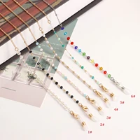 fashion new colorful crystal glasses chain mask chain sunglasses chain eyewear chain